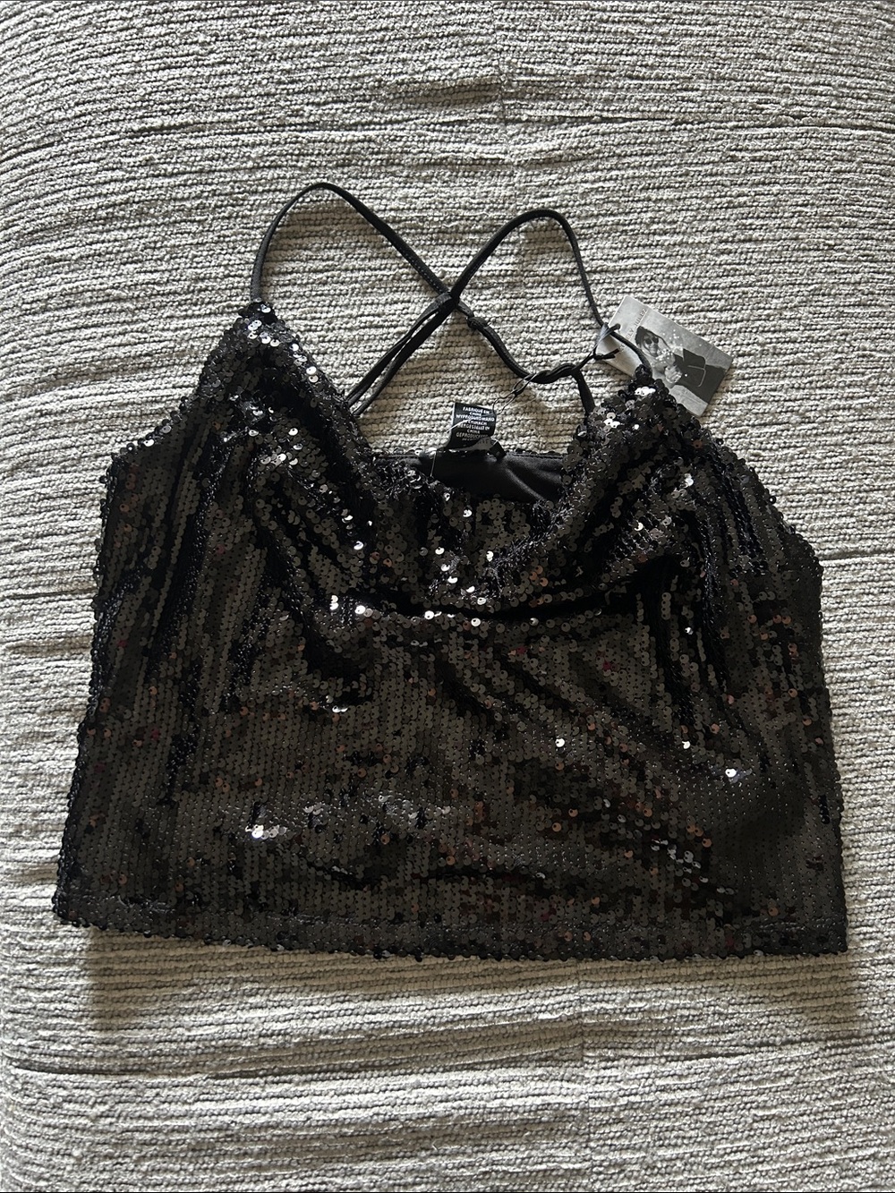 Sincerely Jules Black Sequin Tank Top